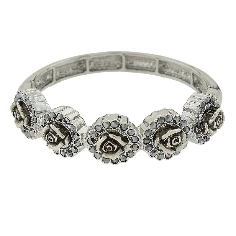 nautical rope bracelet -1928 Bridal Five Flowers Crystal Stretch Bracelet