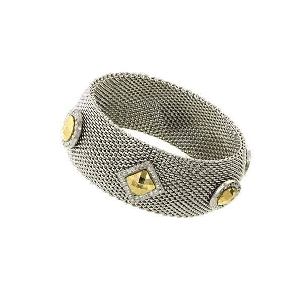 personalized engraved cuff bracelet -1928 Jewelry Fusion Lux Mesh Bracelet