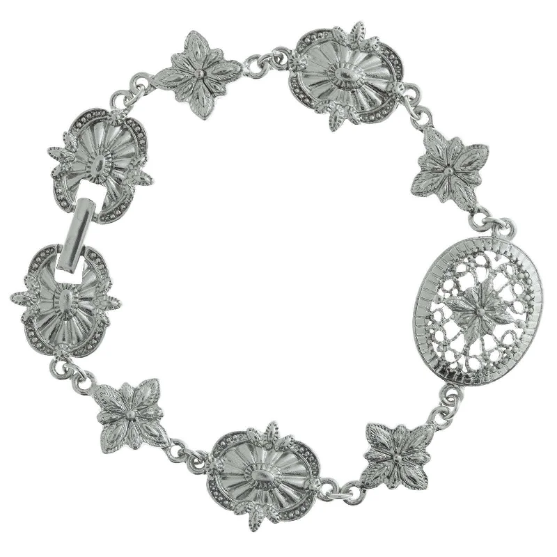 simple chain bracelet -1928 Jewelry Tailored Starburst Link Bracelet