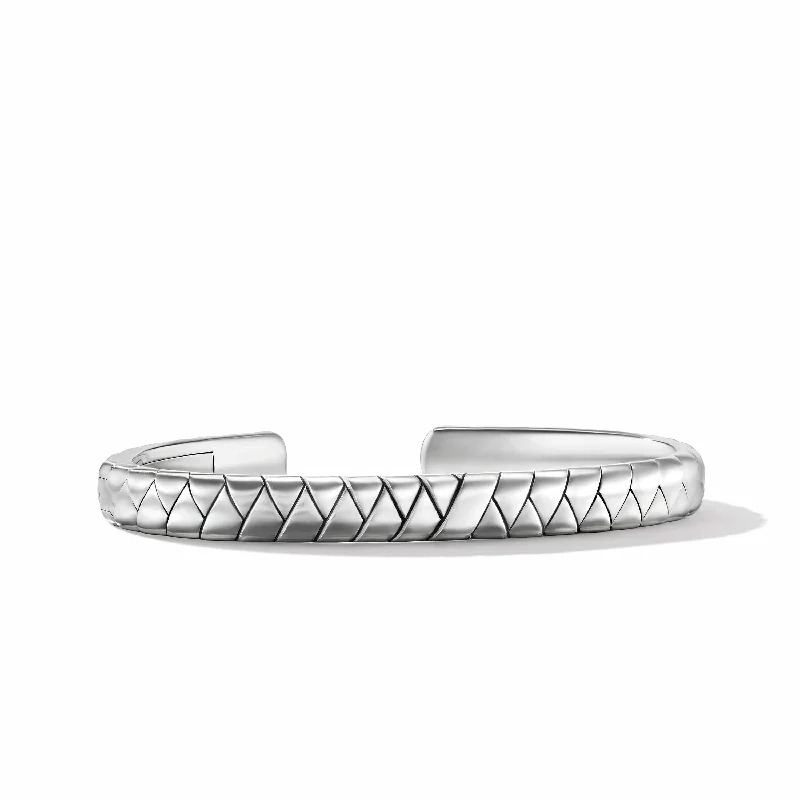 engraved silver bracelet -Cairo Wrap Cuff Bracelet in Sterling Silver