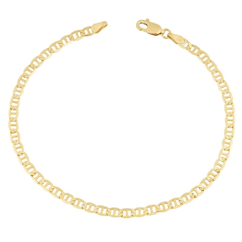 large statement bracelet -Fremada 14k Yellow Gold 4.35-mm Solid High Polish Mariner Link Bracelet