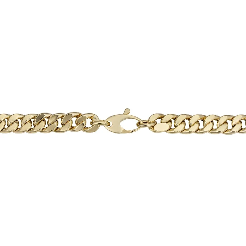 sterling silver charm bracelet -Fremada Italian 14k Yellow Gold Curb Link Bracelet (6.2 millimeters wide x 7.5 inches long)