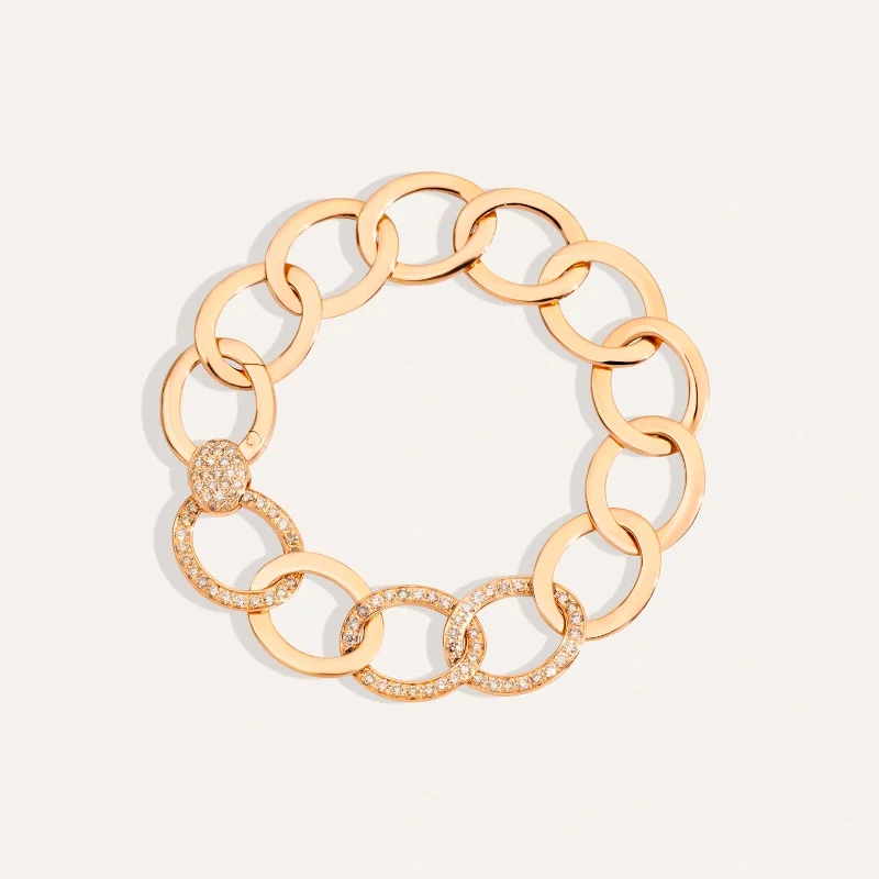 layered chain bracelet -Brown Diamond Brera Bracelet