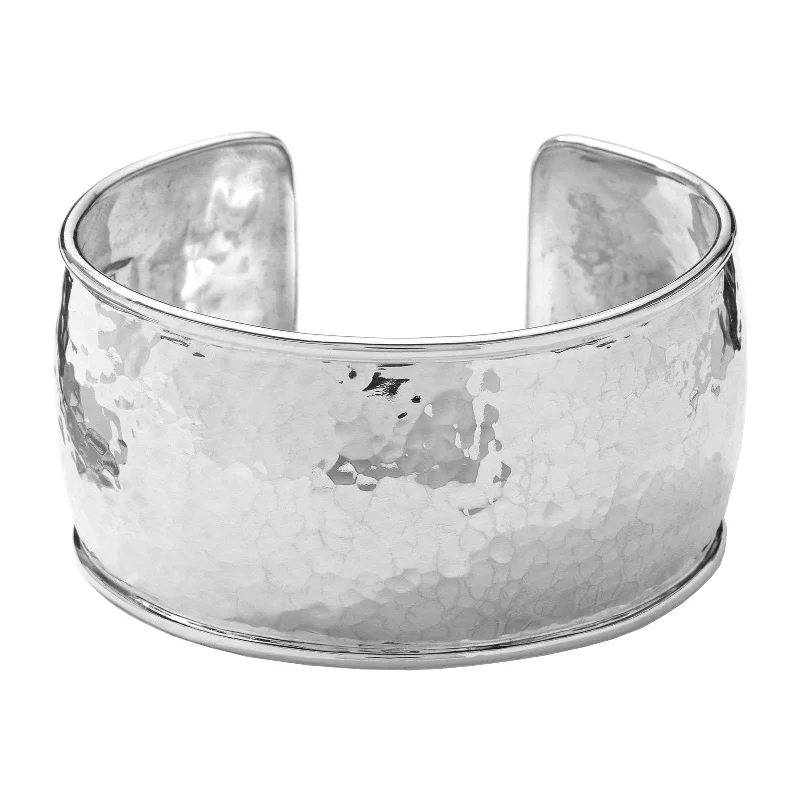 engraved couple’s bracelet -Statement Hammered Cuff