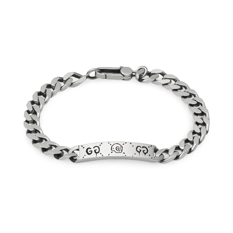 men’s braided leather bracelet -GucciGhost Chain Bracelet