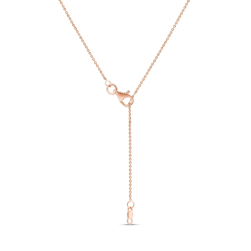 classic rope chain necklace -1/2ct TDW Lab-grown Diamonds Drop Pendant Necklace in 14k Gold