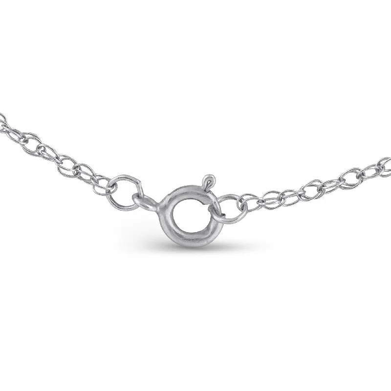 minimalist diamond necklace -1/4ct Marquise Solitaire Diamond White Gold Pendant