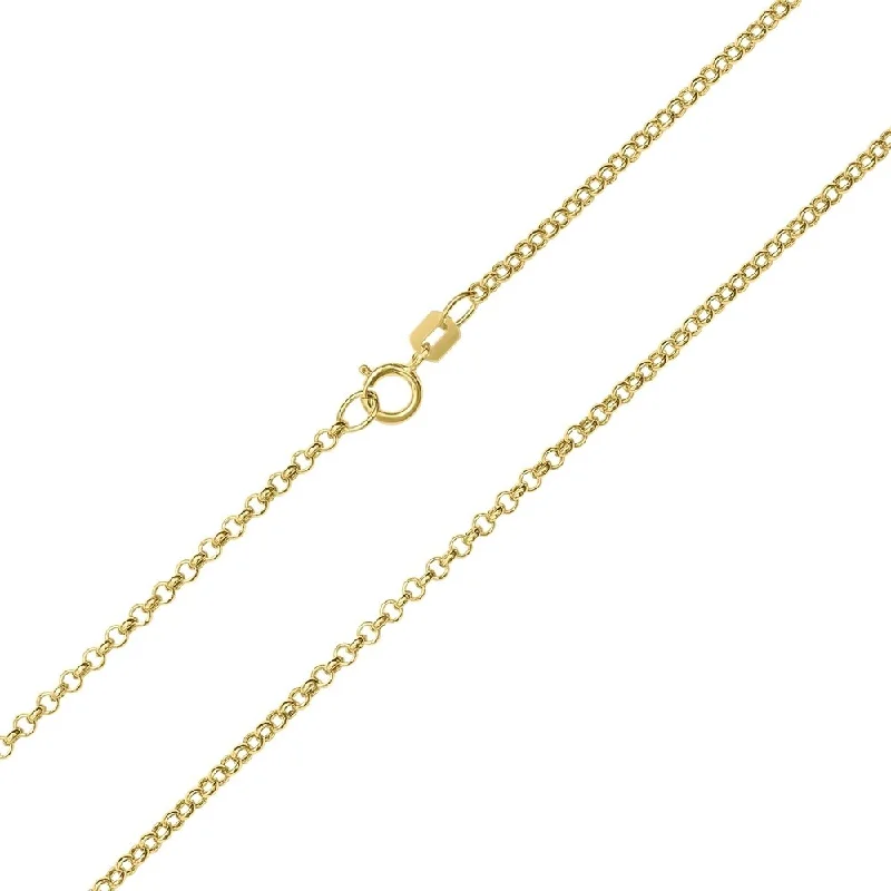 braided leather necklace with pendant -10K Yellow Gold 1.9mm Classic Rolo Chain with Spring Ring Clasp - 18 Inch