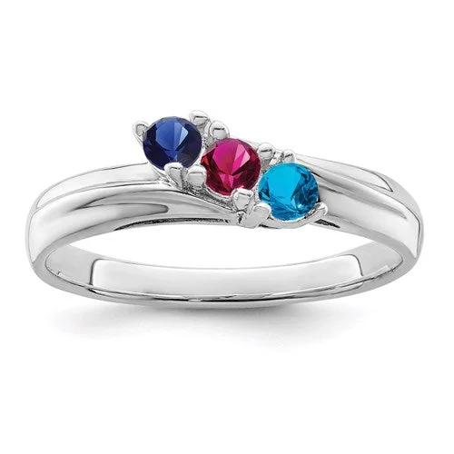 blue topaz cocktail ring -Mother's Family Birthstone Ring