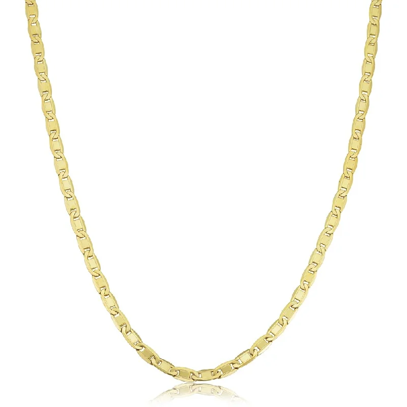 luxury emerald necklace -14K Yellow Gold Filled 3.5 mm Solid Valentino Chain Necklace (16 - 30 inches)