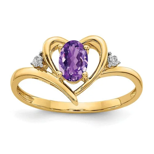 cluster diamond ring -14k Gold Genuine Gemstone Diamond Heart Rings