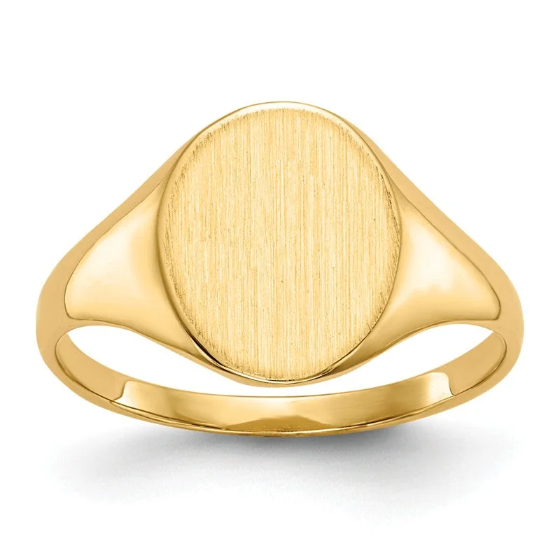 personalized monogram ring -14k Yellow Gold Solid 10mm Oval Signet Ring (Ladies Sizes)