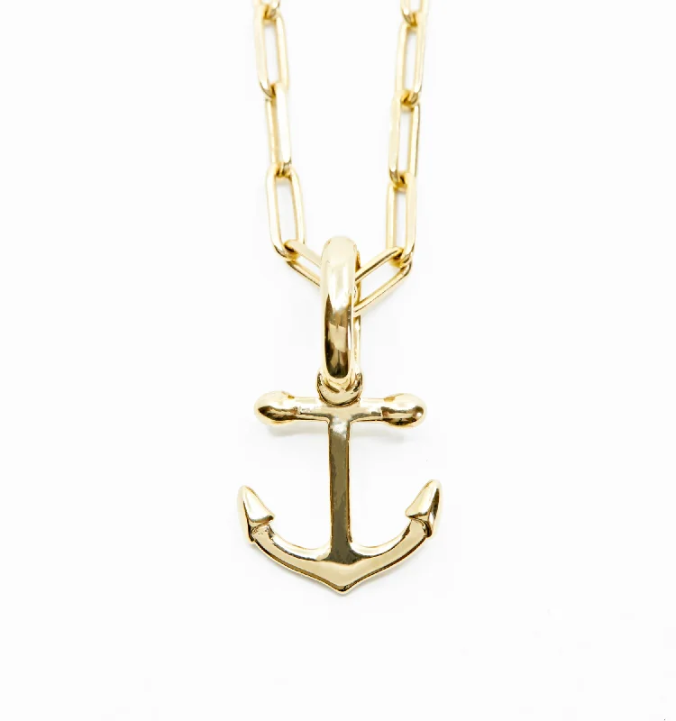 diamond choker necklace -Anchor Charm Necklace