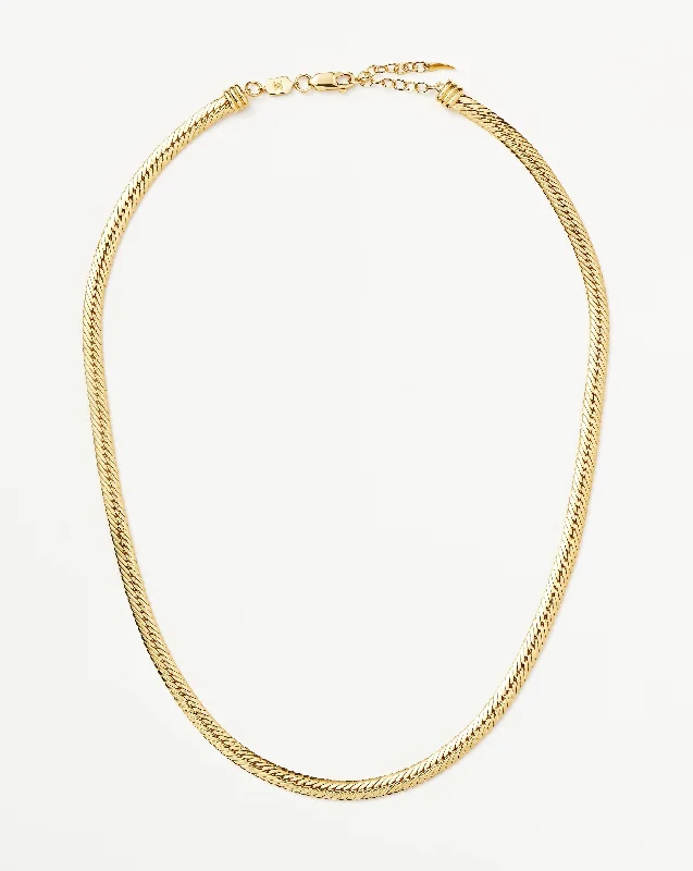 hammered gold pendant necklace -Camail Chain Necklace