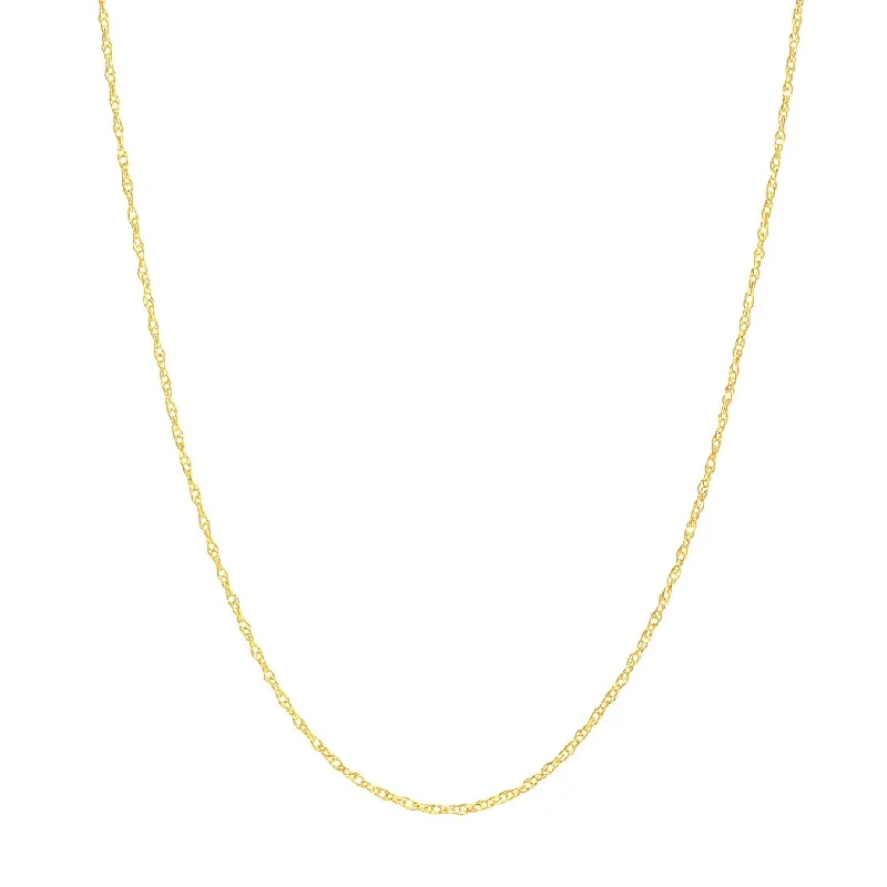 crystal healing necklace -Curata 14k Yellow Gold 0.7mm Extendable Light Rope Chain Necklace (Spring-ring), 16-18"