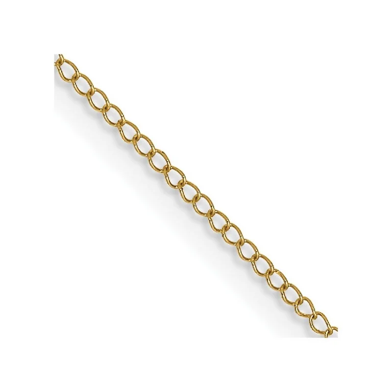 minimalist diamond necklace -Curata 14k Yellow Gold Solid 0.5mm Carded Curb Chain Necklace Options: 16 18 20 24