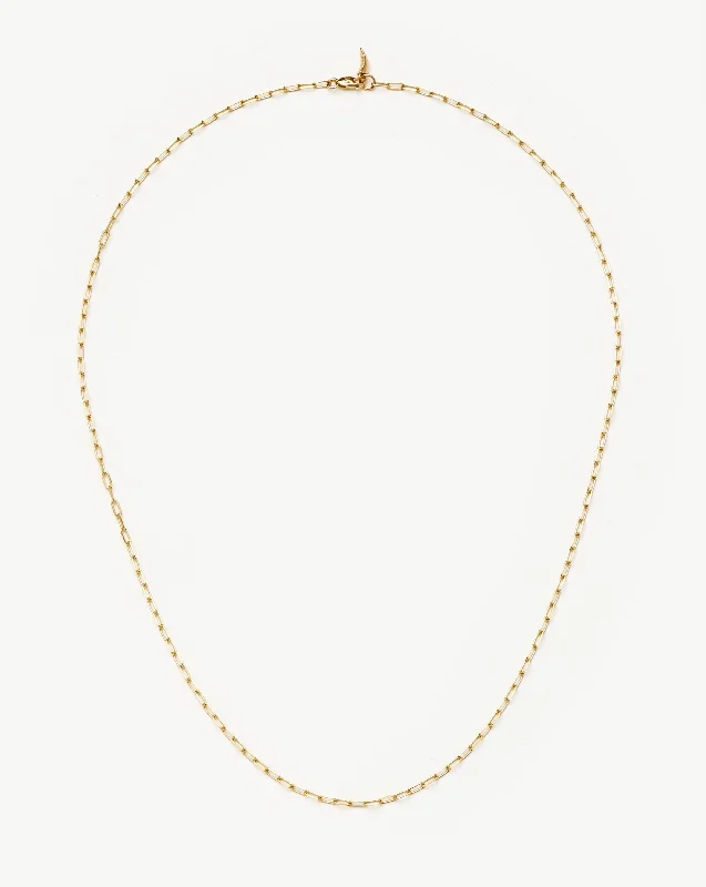 dainty bar necklace for women -Fine Classic Paperclip Chain Necklace | 14ct Solid Gold