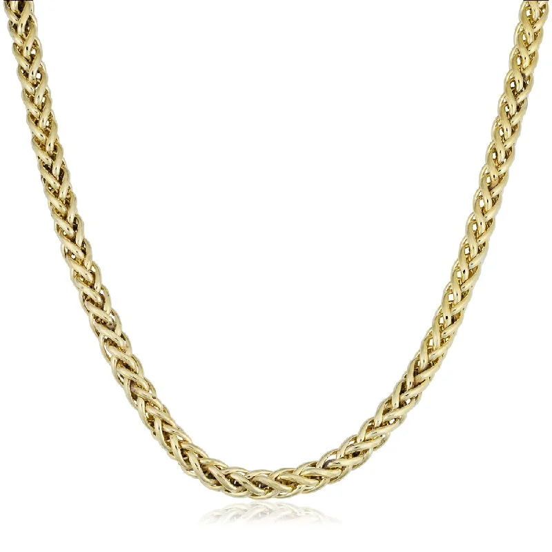 double layer necklace for women -Fremada 14k Yellow Gold Filled Bold 6mm Franco Link Chain Necklace