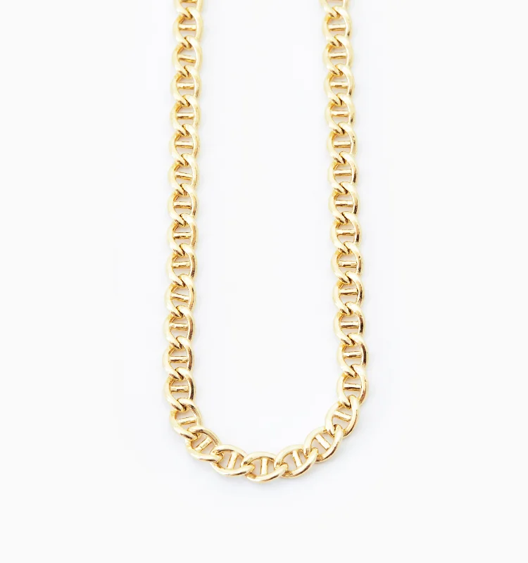 art deco style necklace -Large Marina Chain In 14K Solid Gold