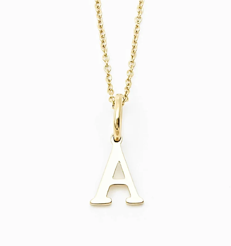 moon and star pendant necklace -Letter Initial Necklace