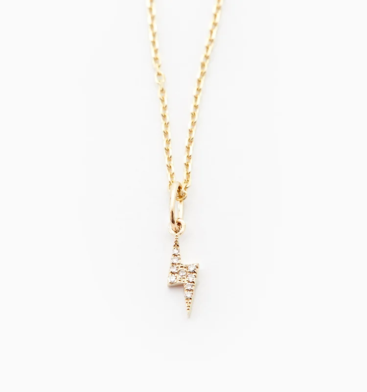 anchor pendant necklace -Lightning Diamond Necklace