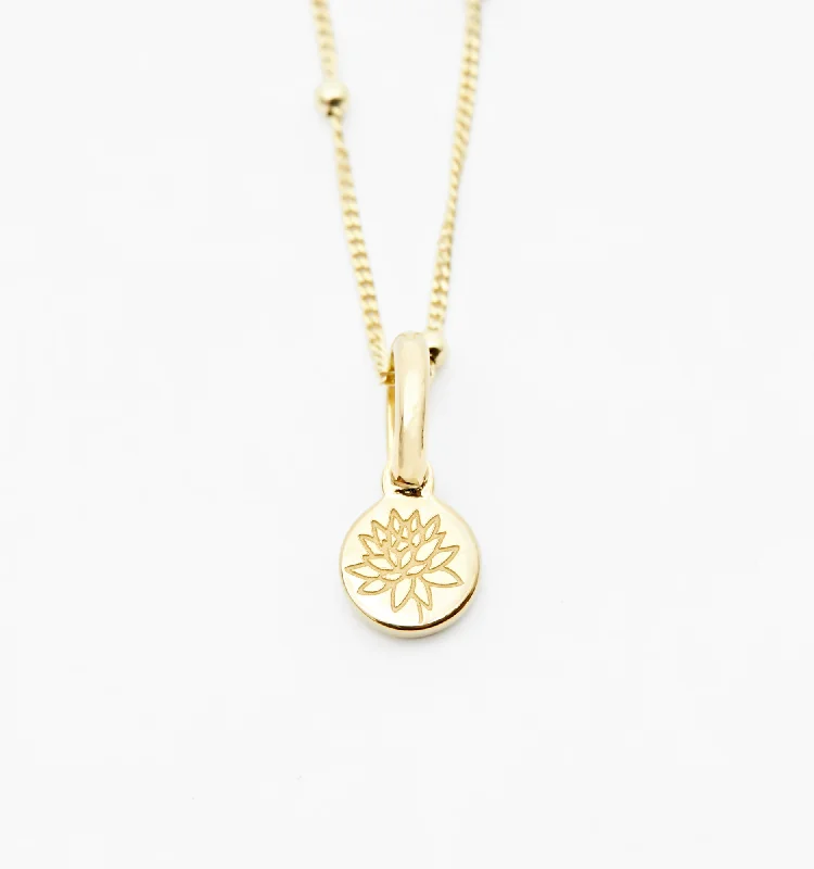 diamond tennis necklace -Lotus Necklace - July