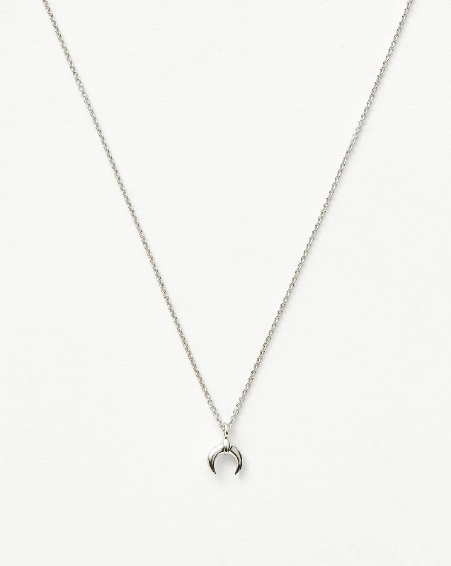 sterling silver infinity necklace -Lucy Williams Tiny Horn Necklace