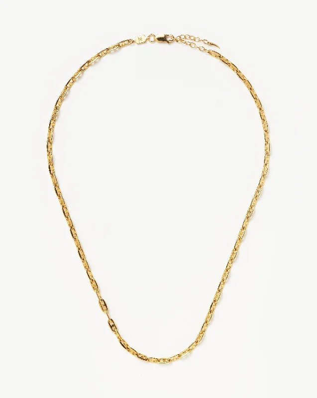 minimalist diamond necklace -Mariner Chain Necklace | 18ct Gold Plated