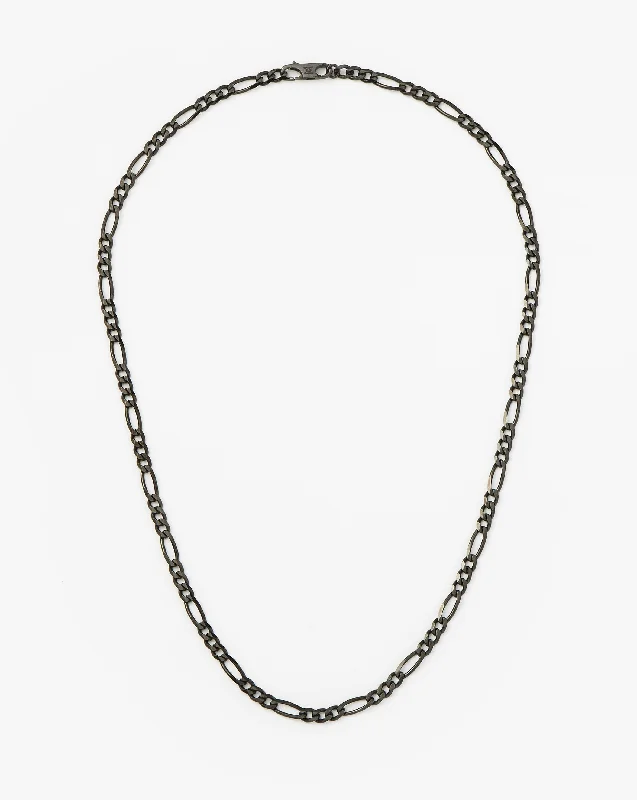 statement choker necklace -Mens Black Filia Chain Necklace | Sterling Silver