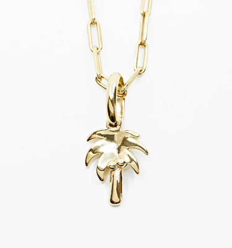 delicate gold necklace -Palm Tree Necklace