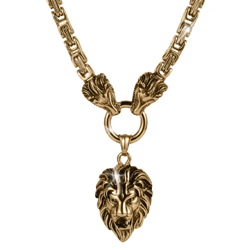 art nouveau necklace -Regal Roar Men's Necklace