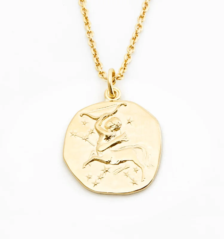 knot charm necklace -Sagittarius Zodiac Necklace