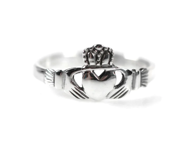 infinity symbol ring -Small Sterling Silver Claddagh Ring