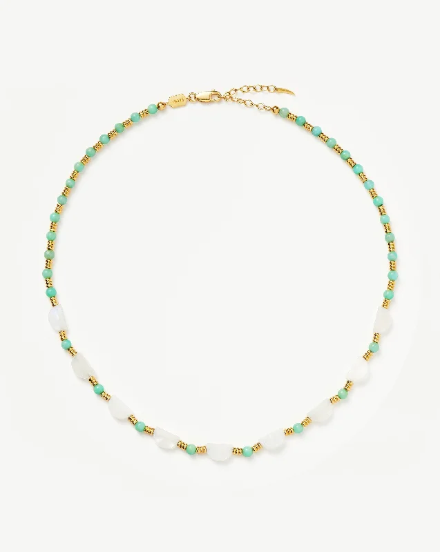 diamond solitaire necklace -Zenyu Gemstone Beaded Choker