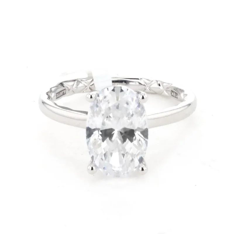 geometric art deco ring -0.08 ctw Diamond Hidden Halo Engagement Ring