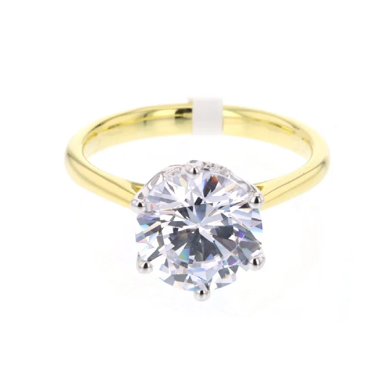 luxury designer ring -0.08 ctw Diamond Solitaire Engagement Ring