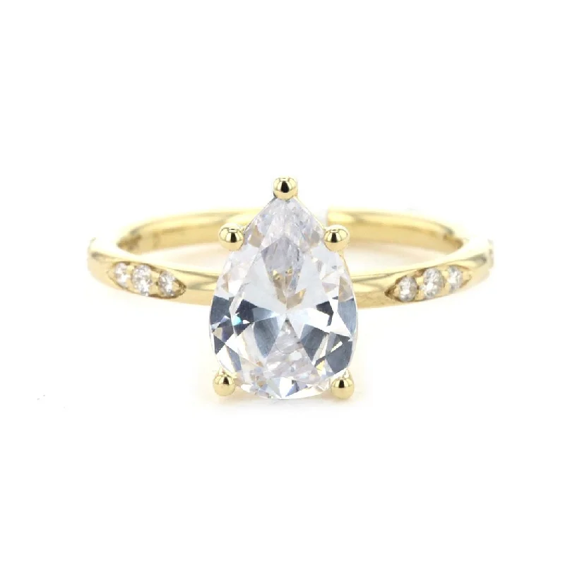 romantic heart charm ring -0.12 ctw Diamond Solitaire Engagement Ring