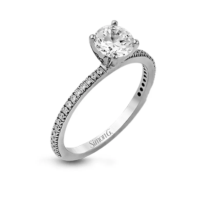 antique inspired wedding ring -0.13 ctw Diamond Solitaire Engagement Ring