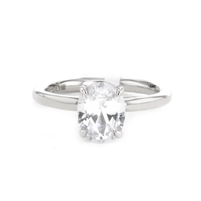 adjustable finger ring -0.14 ctw Diamond Hidden Halo Engagement Ring