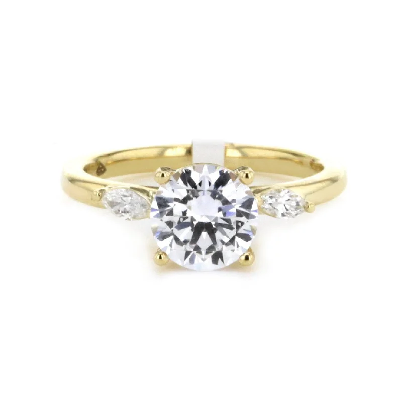 cubic zirconia solitaire ring -0.15 ctw Diamond Three-Stone Engagement Ring