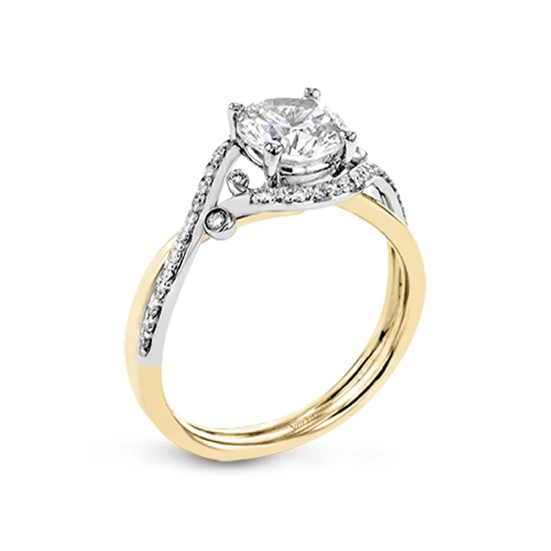 pear shaped engagement ring -0.18 ctw Diamond Bypass Solitaire Engagement Ring