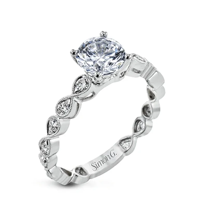 stackable rings for her -0.21 ctw Diamond Solitaire Engagement Ring