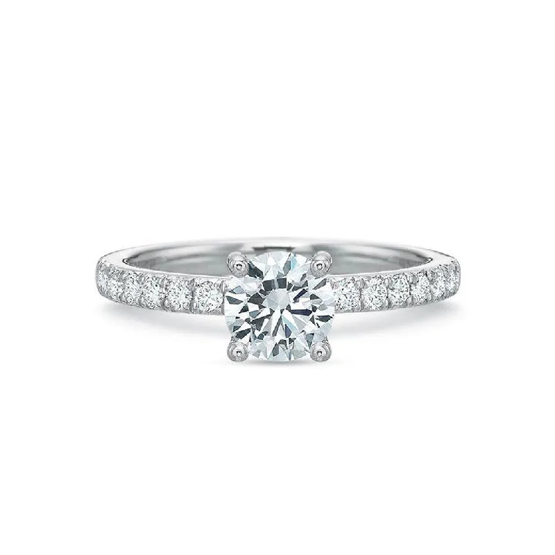 hexagon shape ring -0.23 ctw Diamond Solitaire Engagement Ring