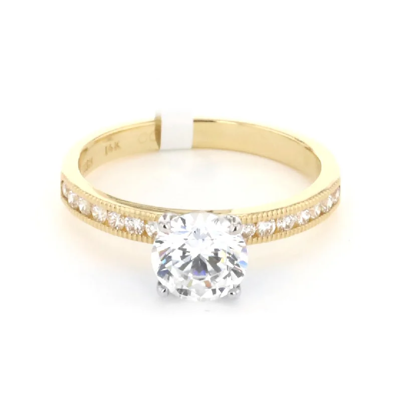 rose gold plated ring -0.23 ctw Diamond Solitaire Engagement Ring