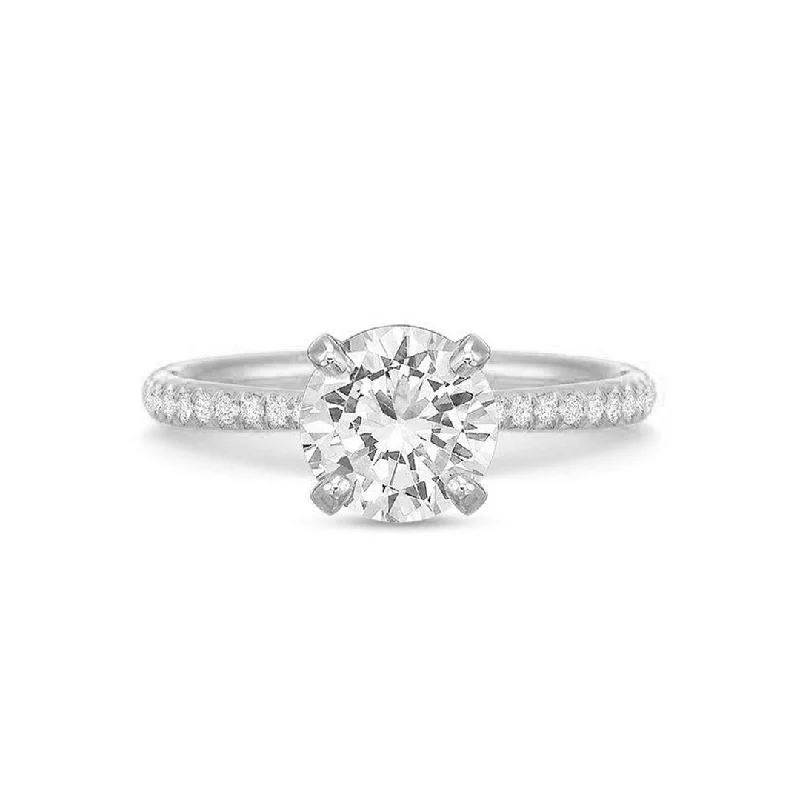 dainty gold band ring -0.25 ctw Diamond Solitaire Engagement Ring