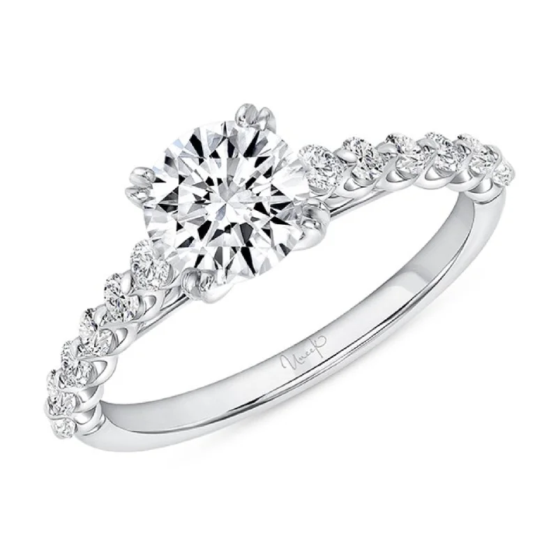 organic shape handmade ring -0.36 ctw Diamond Solitaire Engagement Ring