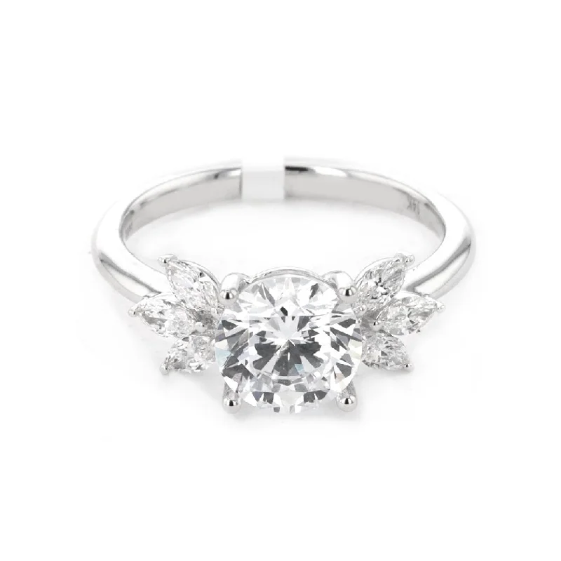 simple thin gold ring -0.38 ctw Diamond Solitaire Engagement Ring