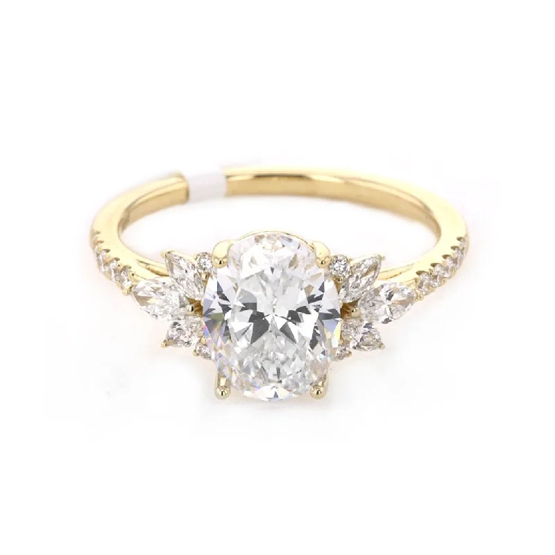 cubic zirconia halo ring -0.41 ctw Diamond Solitaire Engagement Ring