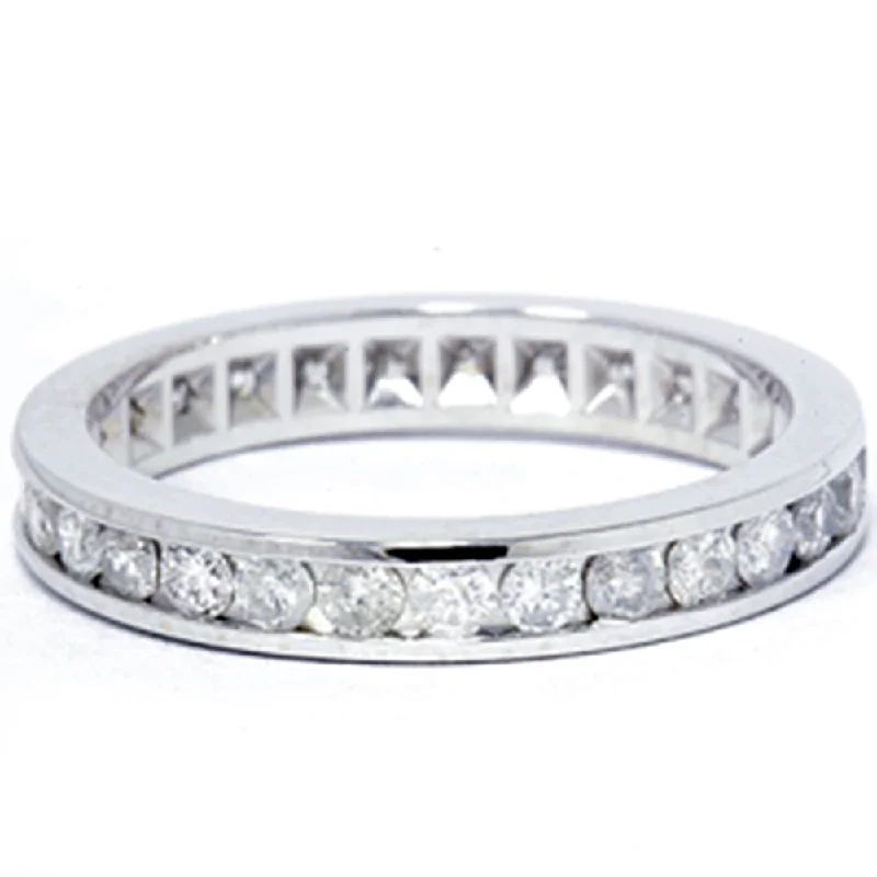 butterfly shaped ring -1ct Channel Set Diamond Eternity Ring 950 Platinum