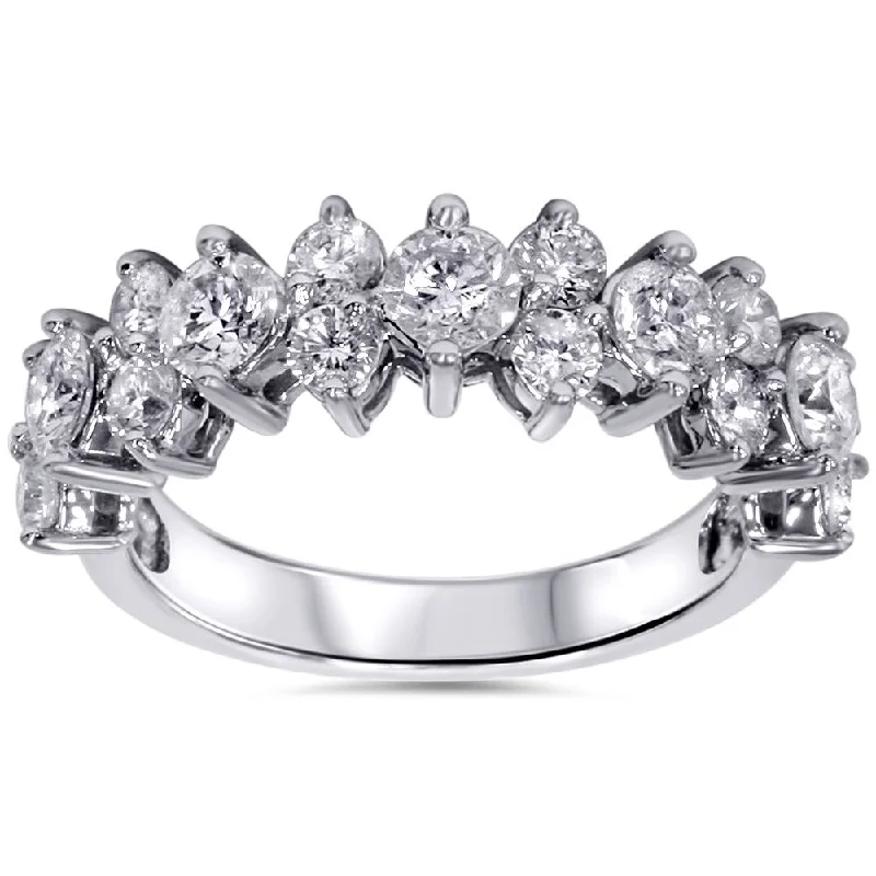 adjustable open ring for women -2ct Diamond Ring 14K White Gold